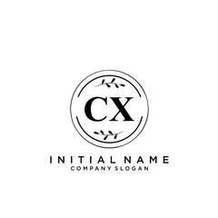 Letter CX Beauty Logo Template Vector