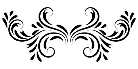 Abstract curly element for design, swirl, curl. Vector illustration.  