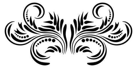 Abstract curly element for design, swirl, curl. Vector illustration.  