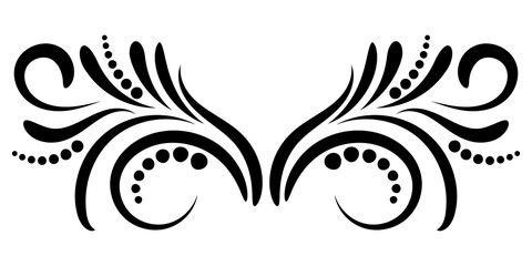 Abstract curly element for design, swirl, curl. Vector illustration.  