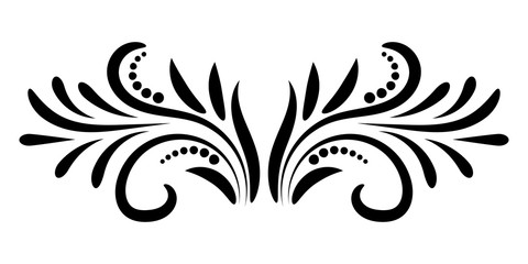 Abstract curly element for design, swirl, curl. Vector illustration.  