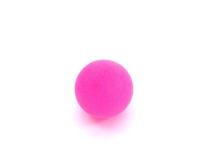Table tennis ball on white background