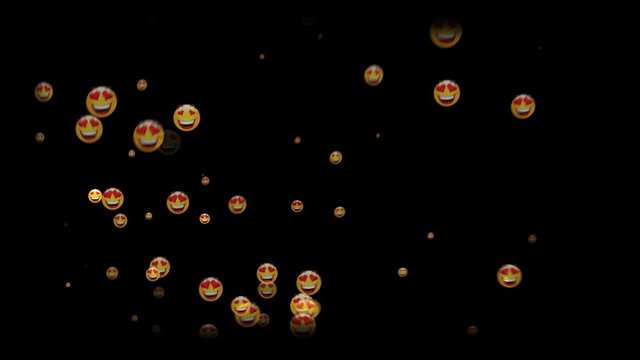 Smiley Flood Love Eyes Emoji 4K PNG Transparent