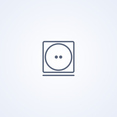Gentle spin and drying at medium temperature, vector best gray line icon
