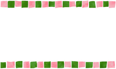pink x green checkered line background ピンクx緑格子ライン背景