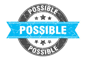 possible round stamp with turquoise ribbon. possible