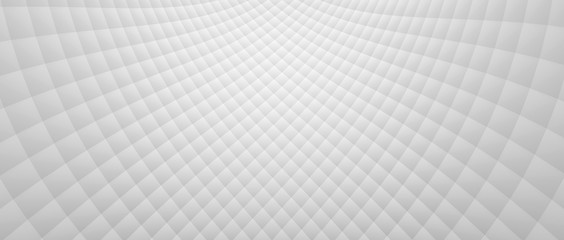 Wide White Diverging Tiled Pattern (3D Illustration)