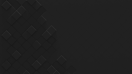 Black Geometric Background with Copy Space (3D Illustration)