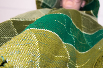 green knit poncho