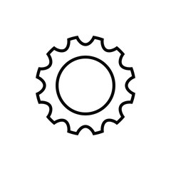 Gear Icon Vector Logo Flat Design