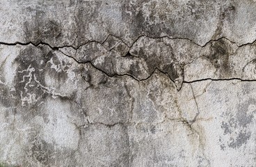 Abstract old cement wall background, crack texture on old cement wall background, construction concept, outdoor day light