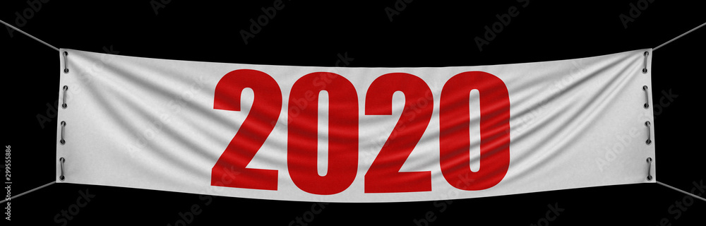 Poster big 2020 banner. image with clipping path