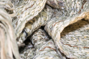 details of the knitted scarf	