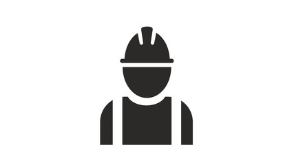 Engeneer or worker icon isolated. Industrial man symbol.