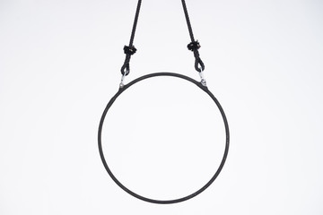 Black aerial hoop isolated on white background © Hladchenko Viktor
