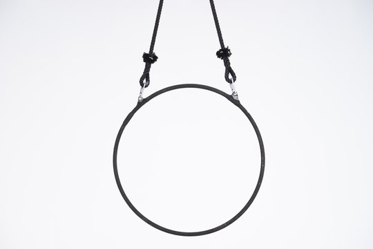 Black Aerial Hoop Isolated On White Background