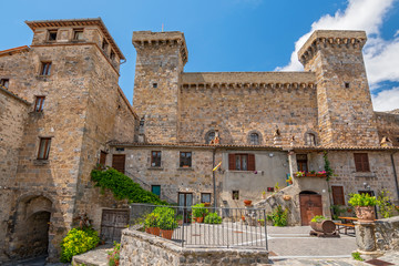 The Castle of Bolsena (Castello Rocca Monaldeschi) Viterbo, Italy. - obrazy, fototapety, plakaty
