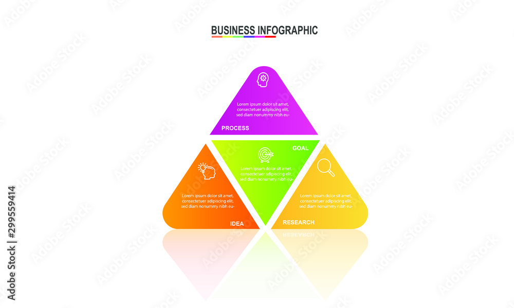Poster infographics design template with 5 steps or options, can be used for workflow layout, diagram, annu
