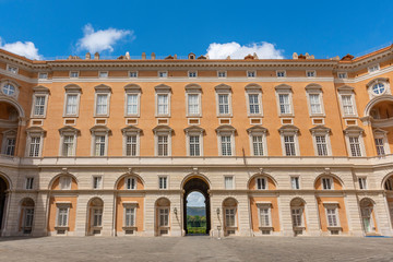 The Royal Palace of Caserta (Reggia di Caserta) a former royal residence in Caserta, southern Italy. - obrazy, fototapety, plakaty