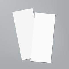 Two Empty White Vertical Tickets Or Price List