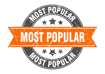 most popular round stamp with orange ribbon. most popular