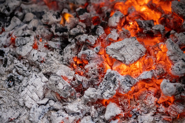 burning coal background