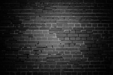 Fototapeta na wymiar Dark old bricks wall surface abstract pattern background. Background of old vintage brick wall