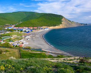 Fototapeta na wymiar Black Sea coast Sukko Anapa