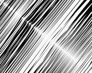 Digital image with a psychedelic stripes Wave design black and white. Optical art background. Texture with wavy, curves lines. Vector illustration 7