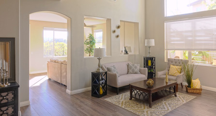 Light and bright living space in modern home