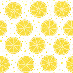 Fresh lemons  hand drawn on a white background .