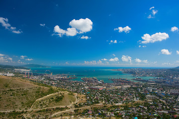 View of the city of Novorossiysk from the mountain