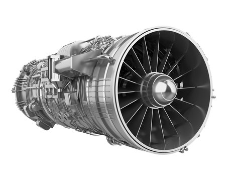 Turbofan Jet Engine Isolated