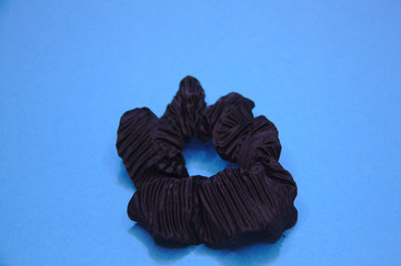 Isolated black scrunchie