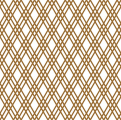 Seamless japanese pattern shoji kumiko in light brown color.ROUNED corners.