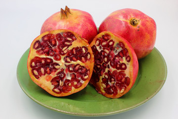 pomegranate isolated on white background