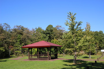 日本国北海道の公園の休憩所