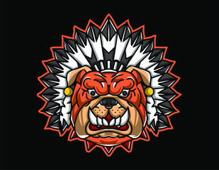 The Awesome Illustration bulldog logo mascot vector