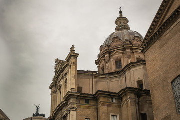 Fototapeta premium Church of San Lucas and Santa Martina from the imperial forums of Rome