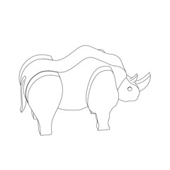 icon illustration of rhinoceros