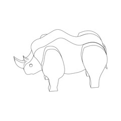 icon illustration of rhinoceros