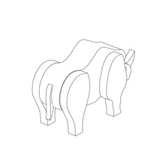 icon illustration of rhinoceros