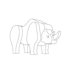 icon illustration of rhinoceros