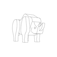 icon illustration of rhinoceros
