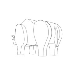 icon illustration of rhinoceros