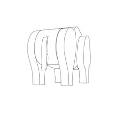 icon illustration of rhinoceros
