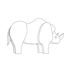 icon illustration of rhinoceros