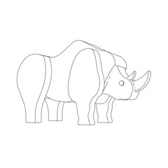 icon illustration of rhinoceros