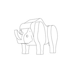 icon illustration of rhinoceros