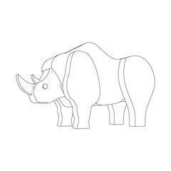 icon illustration of rhinoceros